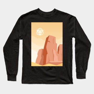 Desert Midday Polyhedral Dice D20 Dice Sun RPG Landscape Long Sleeve T-Shirt